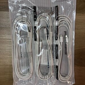 White USB-C Charging Cables 3 pack